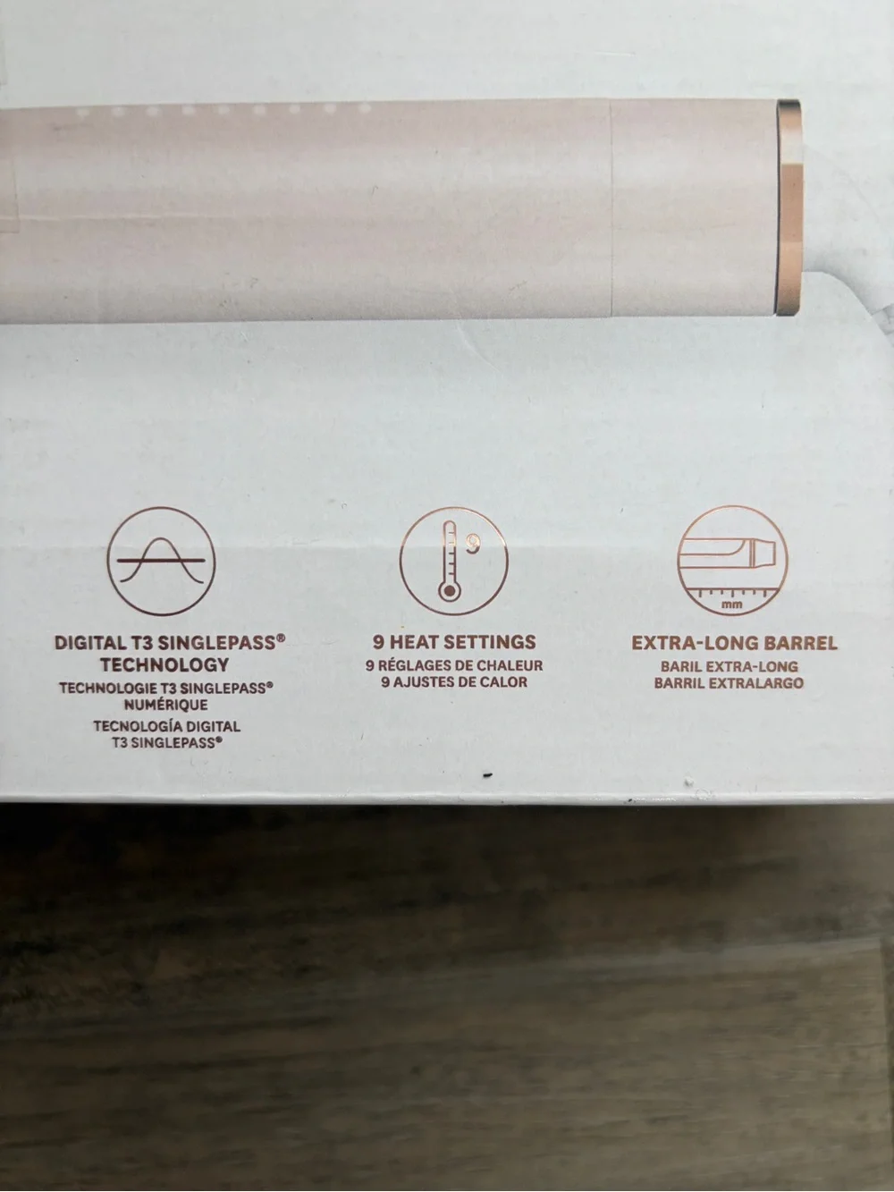 T3 SinglePass Curl X - Pink Styling Wand 1 1/4” size
